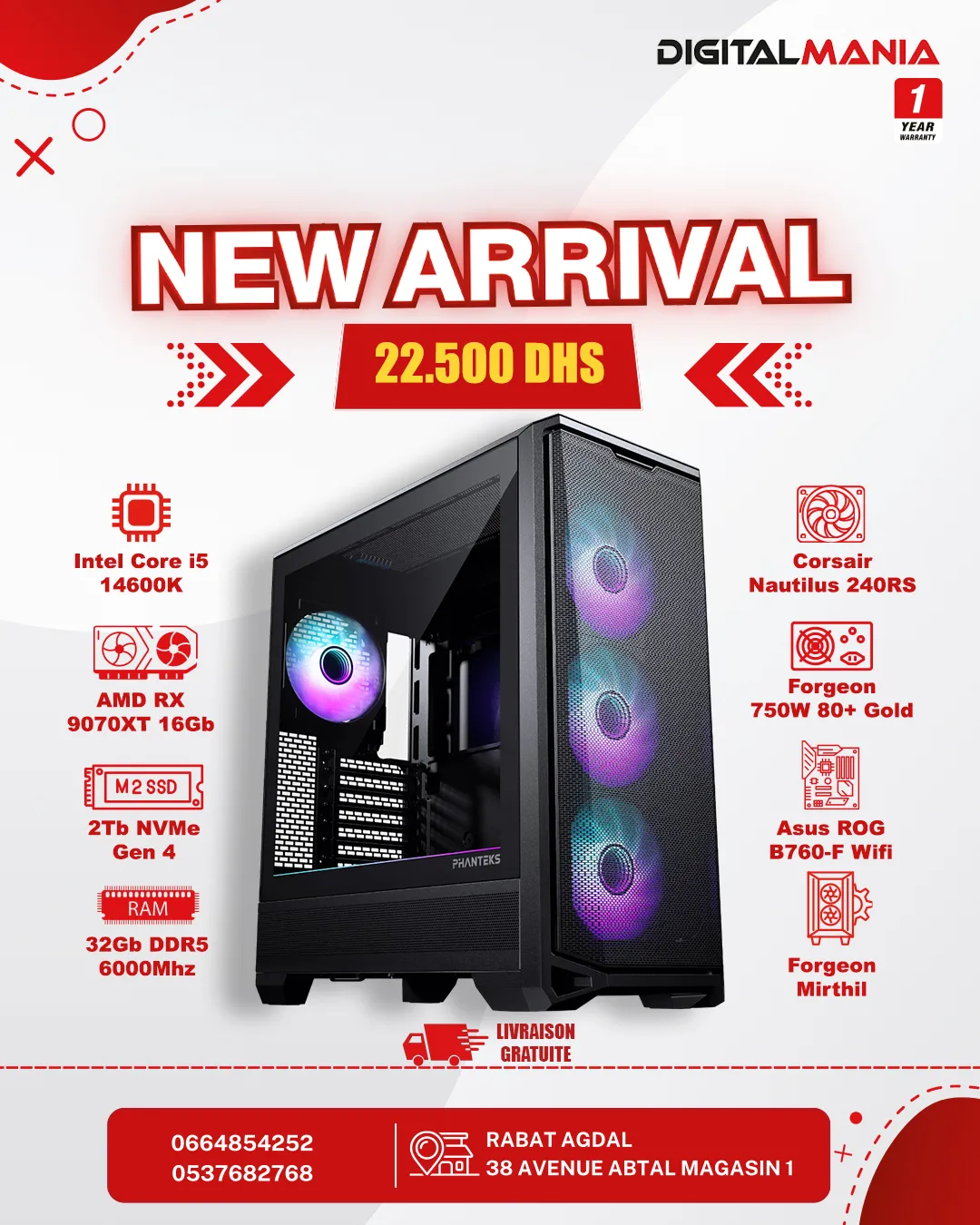 PC Gamer i5-14600K + RX 9070XT